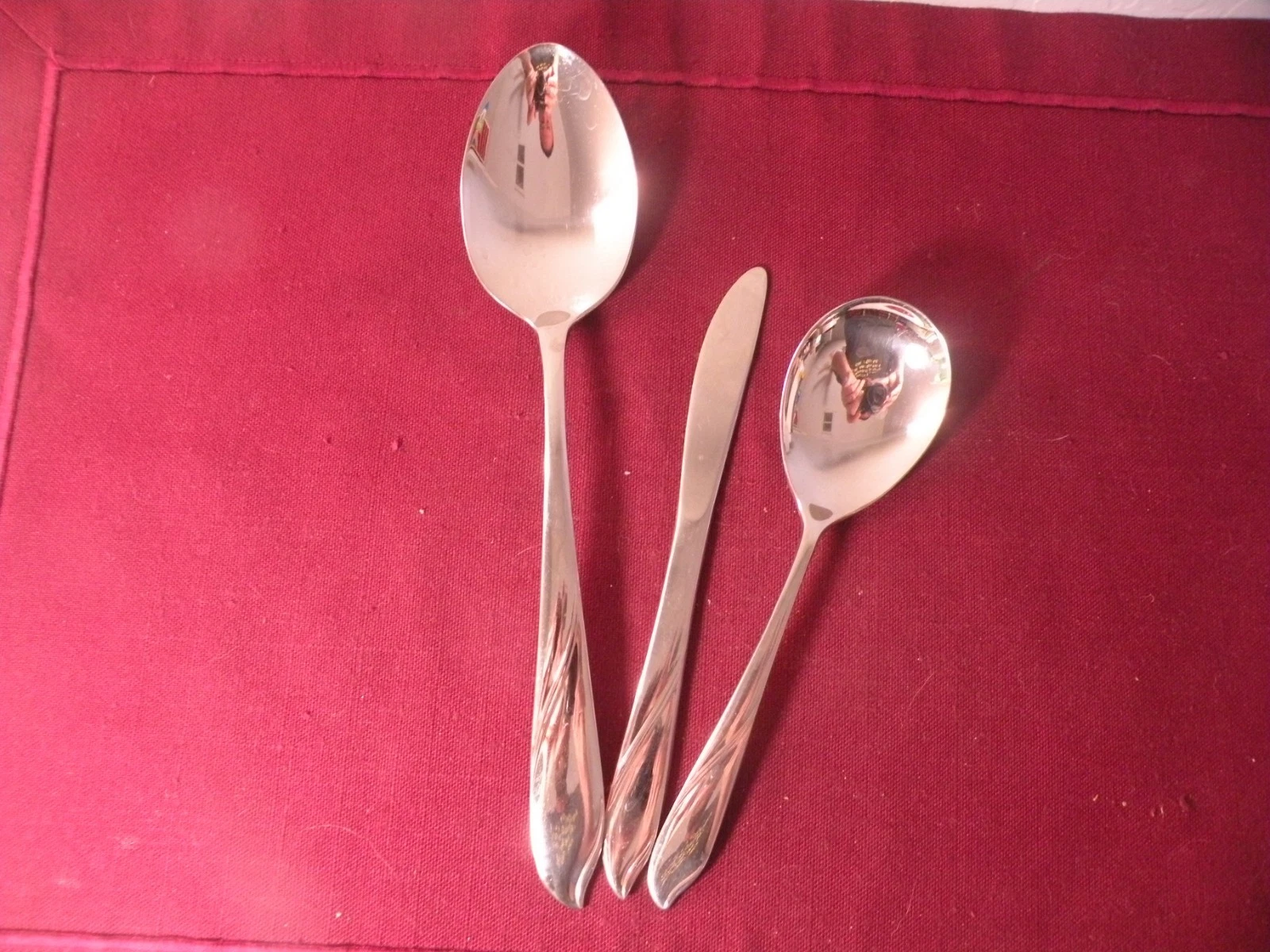 Set Of 3 Serving Pieces Gorham Americraft LISA Stainless Serving Sugar Spoon +