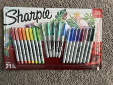 Sharpie 21 ct Fine / Ultra Fine Permanent Marker New