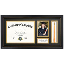 11x22 Diploma Frame with Tassel Holder, Graduate Frame for 8.5x11 Certificate...