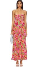 Show Me Your Mumu Women's Pink Floral Maxi Dress Size Medium