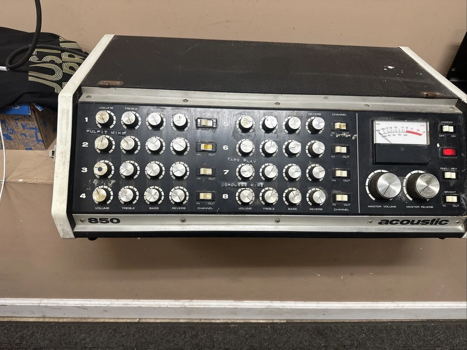 Vintage Acoustic Control Corp Powered Mixer 8 Channels Made In USA Rare - Image 4 of 4