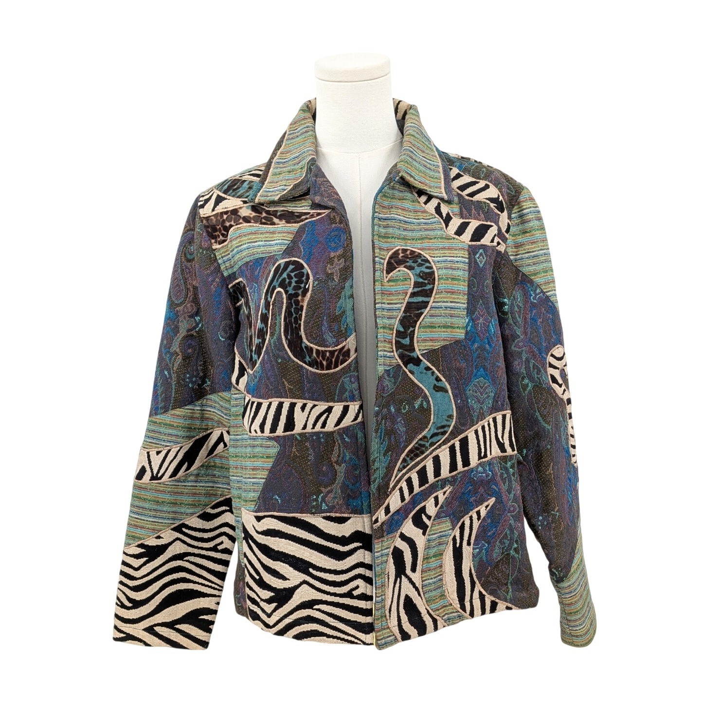 Anu Natural Life Patchwork Jacket M Tapestry Safa… - image 1