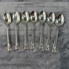 7 International Sterling Silver 6" Spring Glory Spoons 212.20 Grams  W174