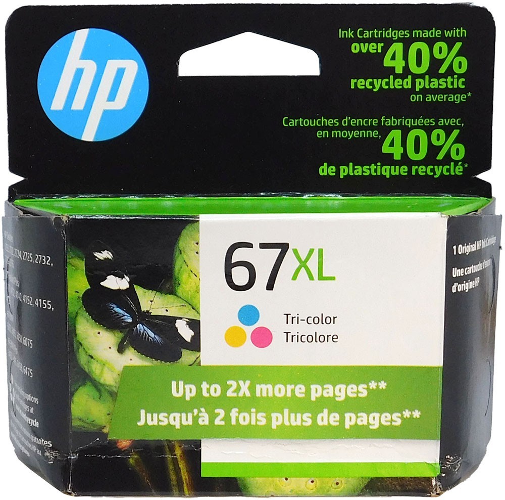 HP 67XL/3YM58AN High Yield Tri-Color Ink Cartridge - New in Box