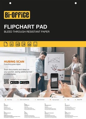 Flipchartblock A1, Blanko, 40 Blättern, 60 g/m² Papier, 5 Flipchartblöcke