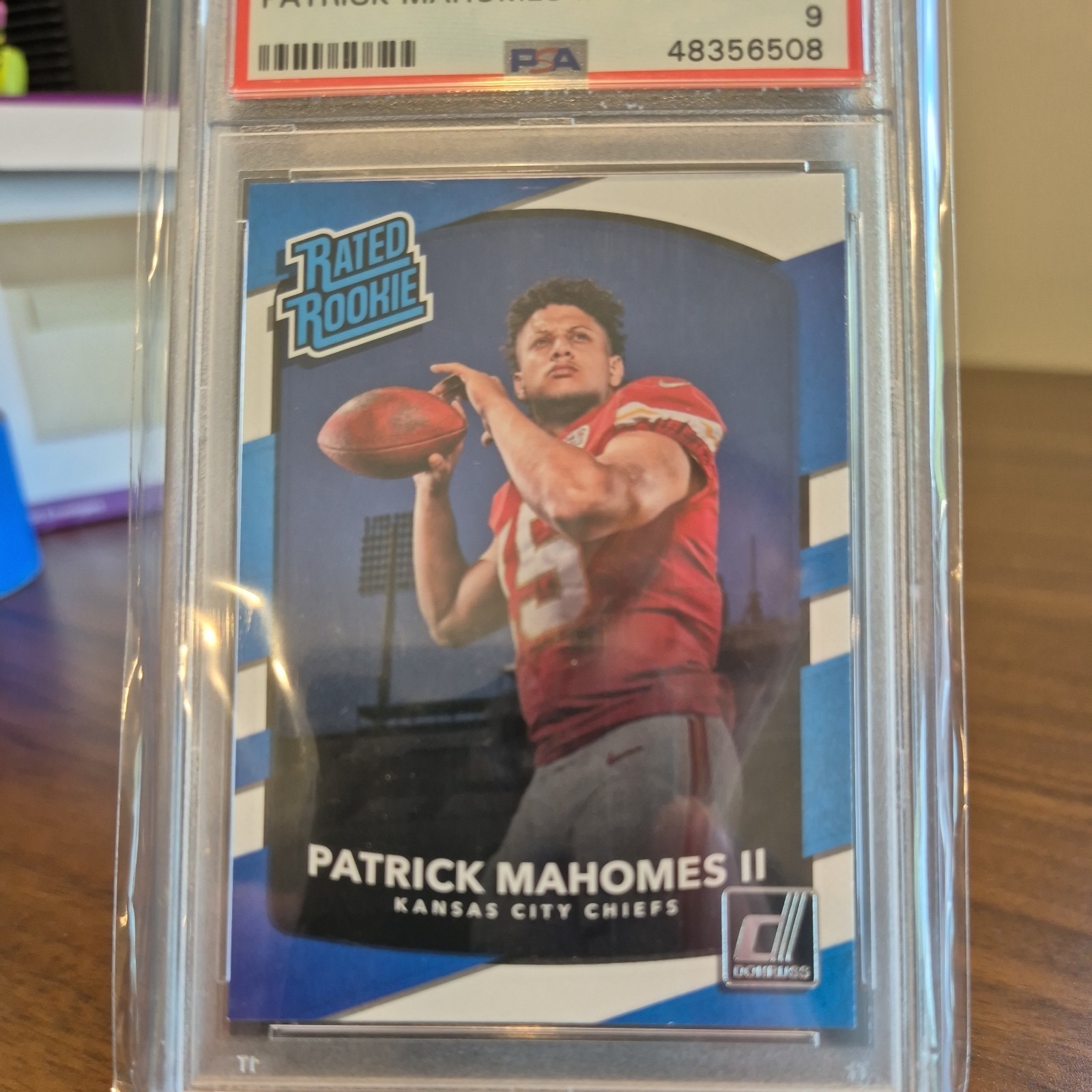 2017 Panini Donruss - Rated Rookie Patrick Mahomes II #327 (RC) view 3
