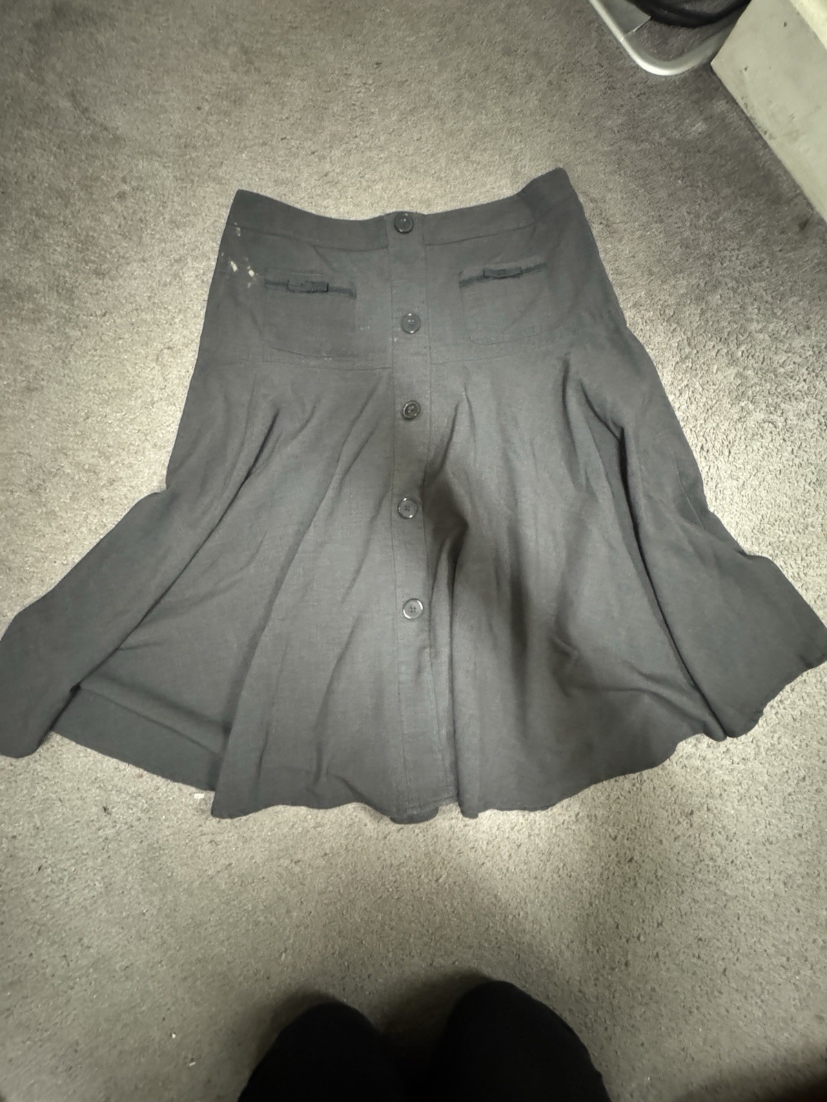 Larry Levine Gray Midi Skirt Size 10