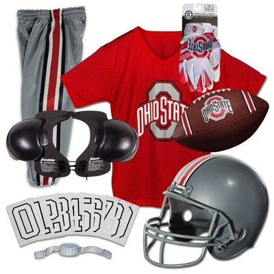 Ohio State Buckeyes Kids NCAA 9pc Deluxe Football Uniform Set