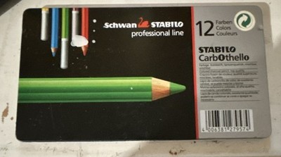 STABILO CarbOthello 12 Colors Charcoal Pencil Set Schwan Professional Line