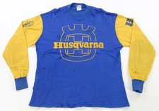 Rare Vintage MALCOLM SMITH Husqvarna Athletic Mesh Jersey 70s 80s Blue Yellow