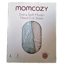 Momcozy Extra Soft Muslin Fitted Crib Sheet 100 Cotton Breathable 2 Pack
