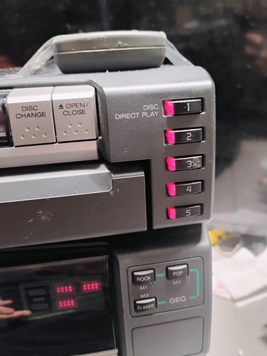 Aiwa 5CD Changer Radio Compact Disc Stereo System CX-ZR774u - For Parts Read - Picture 5 of 16