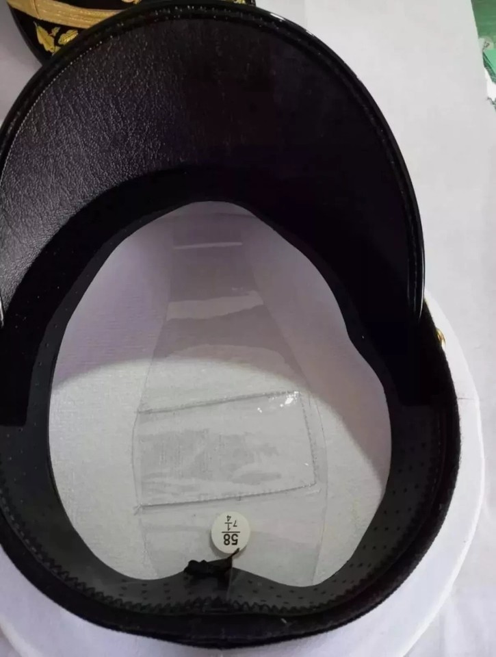 US Navy Officer Visor Cap – White Cotton US Navy Commander/ Captain ...