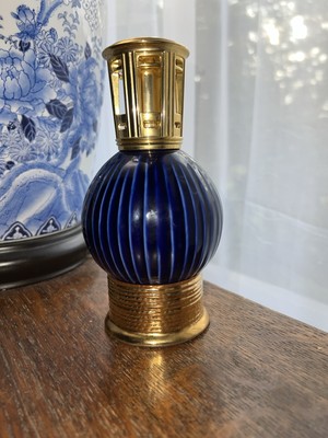Artoria ''IMPERIALE'' Limoges For LAMPE BERGER PARIS FRANCE  Cobalt Blue/Gold