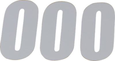 D'Cor Visuals SX Plate Number 0 White 6in Universal 45-16-0