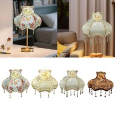 Paralume con frange in tessuto, perline e pizzo, per camera da letto, bar,