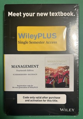 Management Fourteenth (14th) Edition WileyPLUS Single Semester Access Code eText