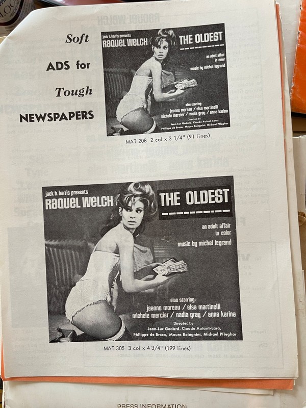 The Oldest Profession by Thomas Quinn Curtis Pressbook Starring Raquel Welch