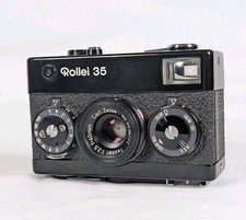 Meter Works w/Strap Leather Case Rollei 35 Black Film Camera 40mm F2.8