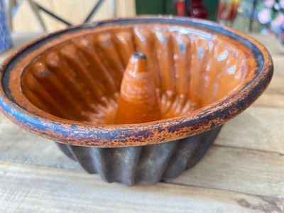 Vintage Französische Kugelhopf Kuchenform: Keramik Bundt Pan | Elsass Keramikform