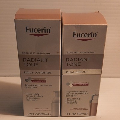 Eucerin Radiant Tone SPF 30 Broad Spectrum Face Lotion 1.7oz + Dual Serum 1oz