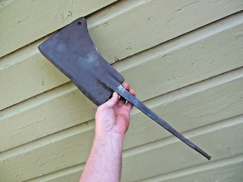 Antique J.L. & Company Stamped Huge Meat Cleaver Hog Splitter