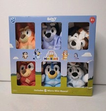 6 Bluey Micro Build-A-Bear Mini Beans Plush Pack Socks Rusty Bingo 2026 - NEW