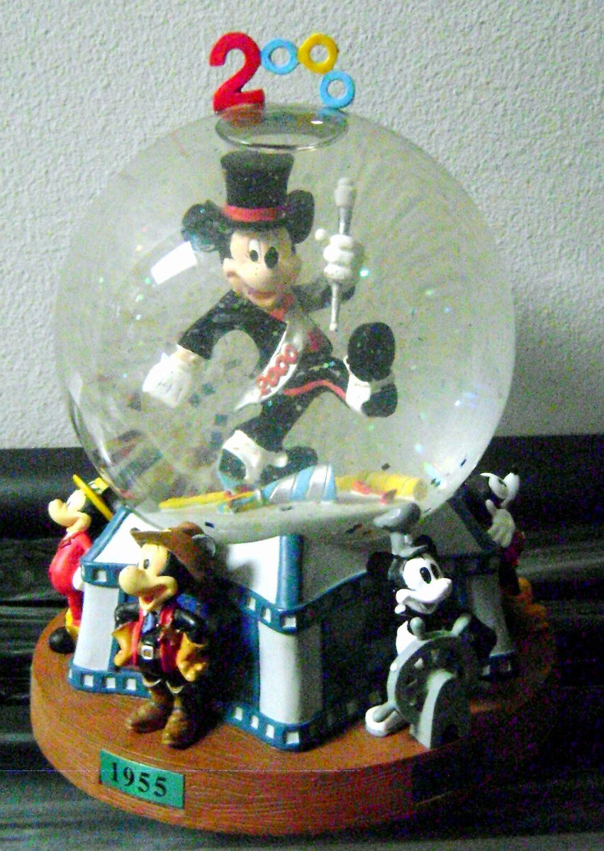 Mickey Mouse Millennium snow globe 2000 Damaged Disney | eBay