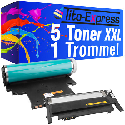5 Toner + Trommel für Samsung CLT-4072S XXL CLX-3185 FW CLX-3185 N CLX-3185W