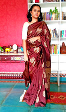 Riaa Contemporary Stylish Eye-catchy Saree Soft Pattu Silk Sari