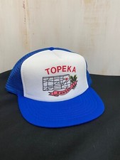 Topeka Kansas Vintage Trucker Hat, Blue, Snapback, 90s, NEW NEVER WORN