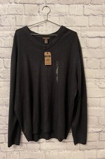 Dockers Long Sleeve Black XXL 2XL Black Pullover Extra Soft Fine Gauge Sweater