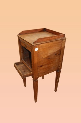 Comodino francese del 1700 stile Luigi XVI in legno di noce - Foto 3 di 3