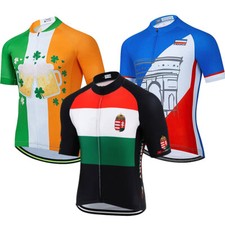 Radtrikot Herren Kurzarm Hungary France Ireland Team Rennrad Trikot Fahrradshirt