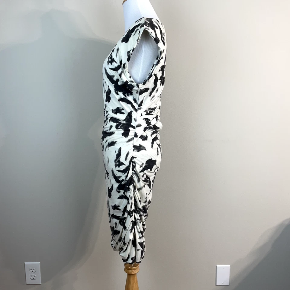 Vestido Pam & Gela Mujer Medio Blanco Gris Acanalado Plisado Funda Sin Mangas M Foto 4 de 4