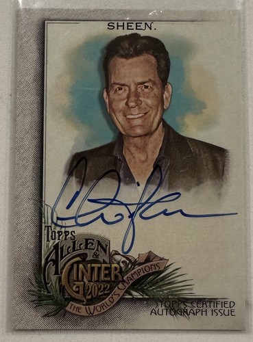2022 Topps Allen Ginter Baseball Charlie Sheen Auto On Card MA CHS EBay
