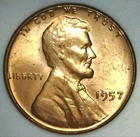 1957-P 1C Lincoln Wheat Cent Brilliant Uncirculated 24sa0813-1