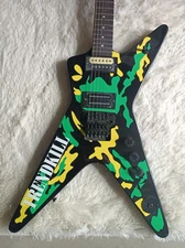 DIME Washburn Trendkill Camouflage Demon Head Electric Guitar Black Hardware