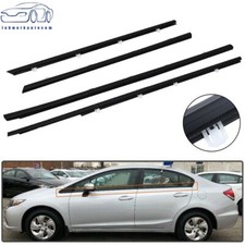 For Honda Civic 2012-2015 Outer Window Moulding Trim Weather Strips Seal Black For Honda Civic 2012-2015 Outer Window Moulding Trim Weather Strips Seal Black