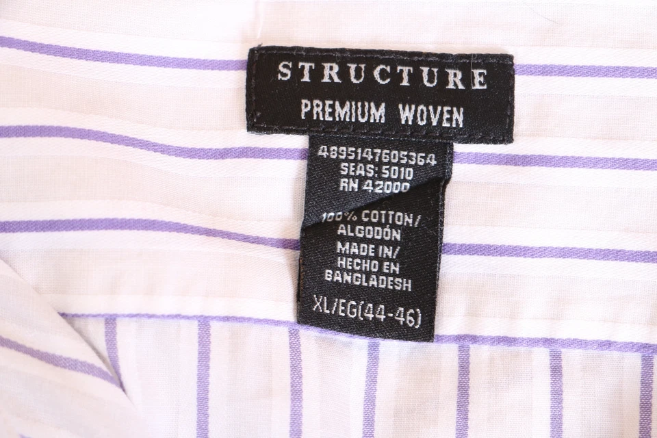 Structure Long Sleeve Button Down Shirt Men's Size XL - Image 4 of 4