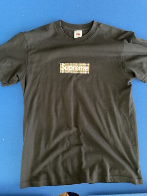 トップス Supreme Burberry Box Logo Tee BLACK Buy Supreme x Burberry Box Logo Tee 'Black' - SS22T1 BLACK | GOAT