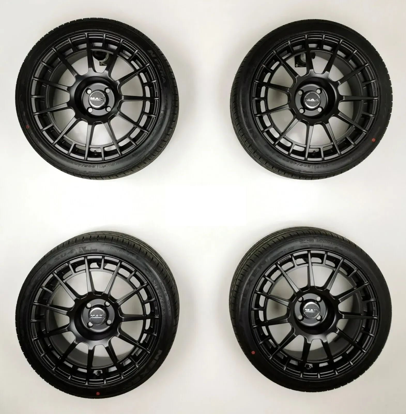 Fiat 500 Abarth MAK NTT Radsatz 7Jx17 Et 29 Schwarz Matt 205/40R17 