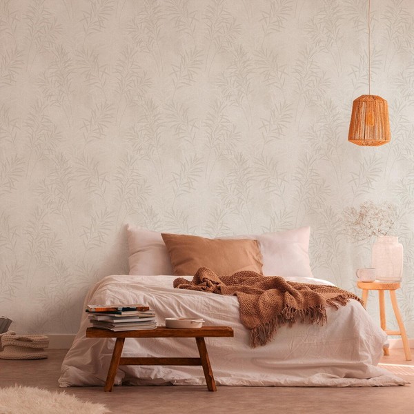 Vliestapete Creme Weiß Beige Metallic GräSer Shabby Putzoptik 38919-6 (3,20€/1Qm-image