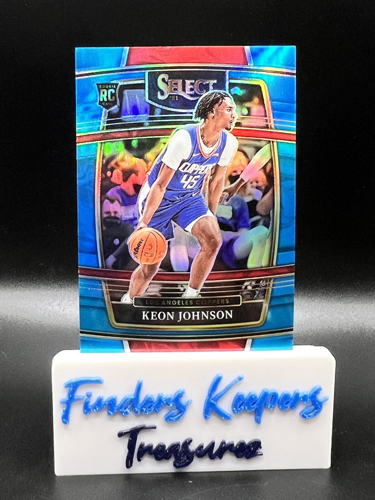 2021-22 PANINI SELECT CONCOURSE KEON JOHNSON RC LIGHT BLUE PRIZM #146/299 cc