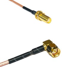 RG316 SMA Female Long to SMA MALE ANGLE RF Cable Rapid-SHIP LOT