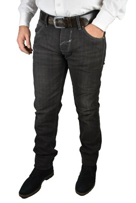 pantaloni uomo slim fit a quadri jeans invernali eleganti 42 vita bassa  casual | eBay