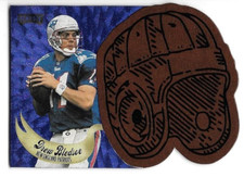 DREW BLEDSOE 1997 PLAYOFF BLUE LEATHER HELMETS 5 NEW ENGLAND PATRIOTS BILLS SP