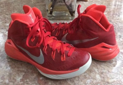 Nike Hyperbunk 2014 TB Men s Gym Red Basketball Shoes Size 8.5 #653484-606 EUC