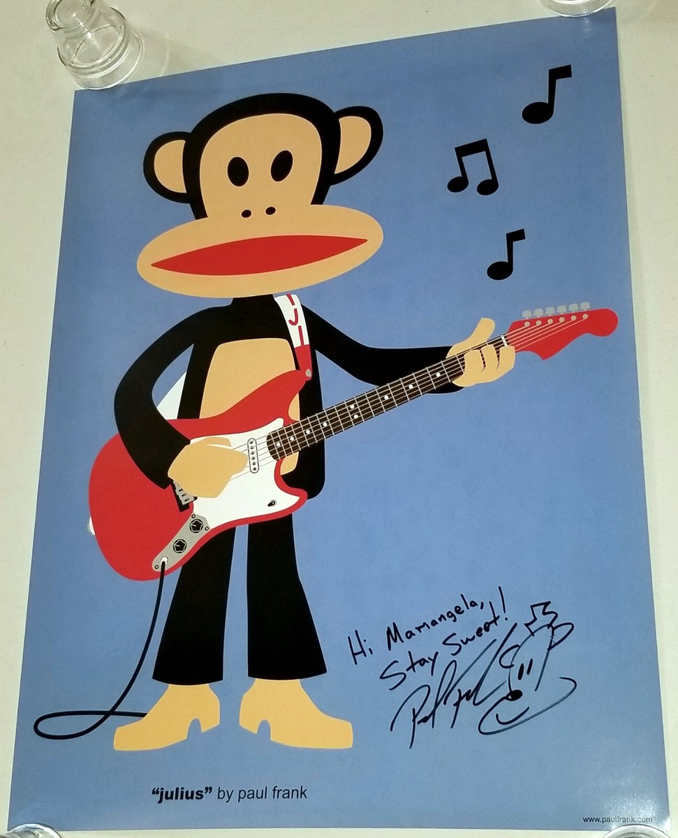 PAUL FRANK SIGNED JULIUS ART PRINT POSTER GUITAR MONKEY POP DESIGN