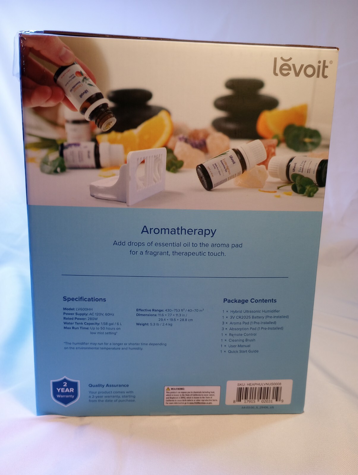 LEVOIT LV600HH Hybrid Ultrasonic Humidifier - White-NEW Original Packaging 